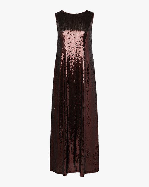 Weworewhat Sequin Maxi Dress In Chocolate