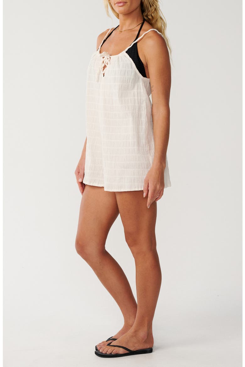 Island Cover-Up Romper, Alternate, color, BONE