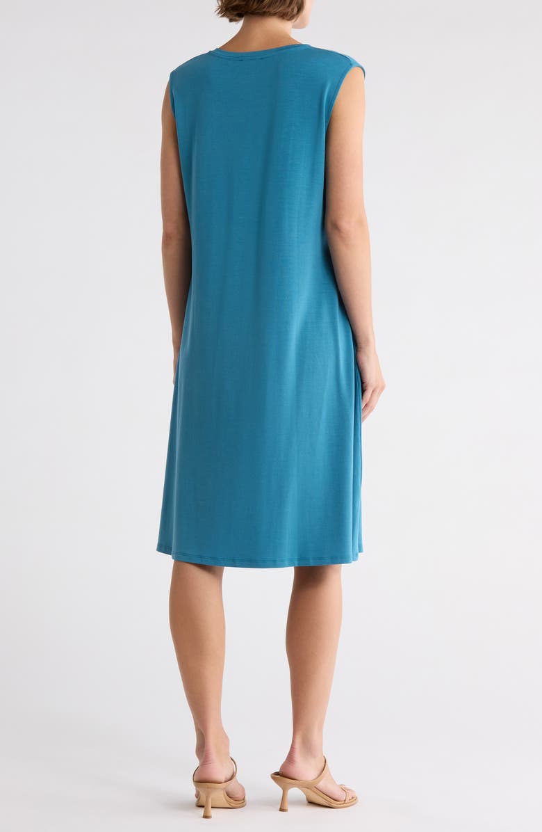 Eileen Fisher V-Neck Jersey Tank Dress, Alternate, color, Cascade