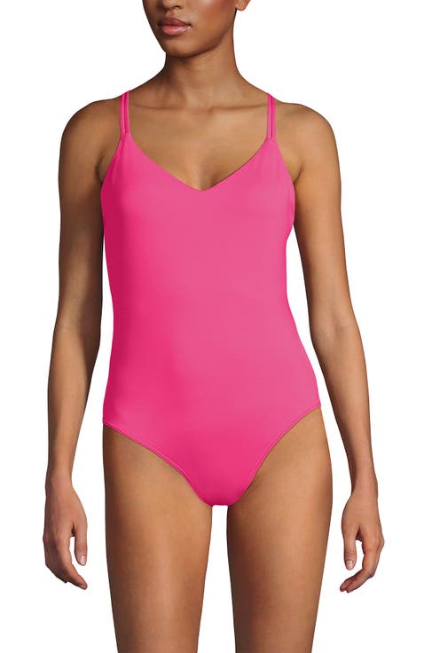Tugless QuickDry V-Neck Multi-Way High Leg One Piece Swimsuit