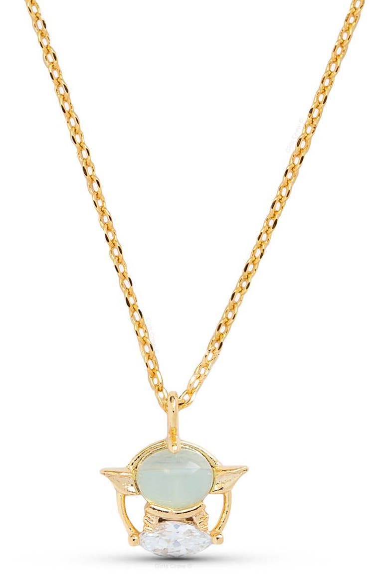 Star Wars Grogu Pendant Necklace, Main, color, GOLD