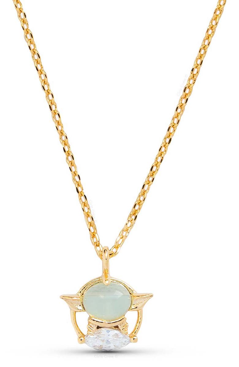Girls Crew Star Wars Grogu Pendant Necklace, Main, color, Gold
