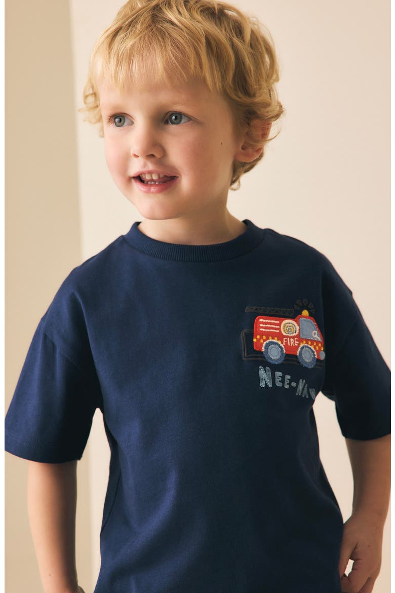Kids' Character Appliqué Graphic T-Shirt, Alternate, color, BLUE