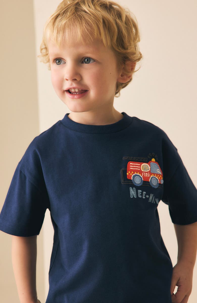 NEXT Kids' Character Appliqué Graphic T-Shirt, Alternate, color, Blue