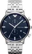 Emporio Armani Men's Two-Hand Stainless Steel Watch, 43mm