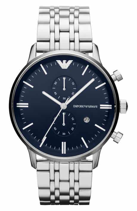 Emporio Armani Men's Two-Hand Stainless Steel Watch, 43mm