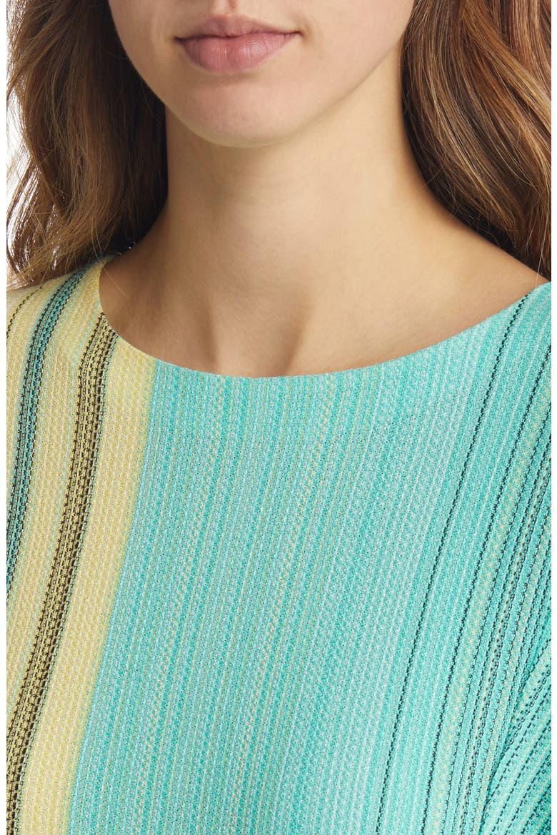 Ombré Stitch Butterfly Sleeve Knit Top, Alternate, color, GOLDFINCH SEASPRAY BLK WHITE