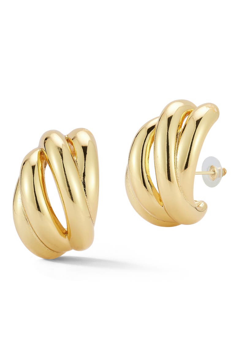 Huggie Hoop Earrings, Main, color, GOLD