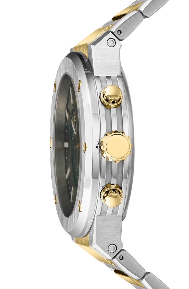 FERRAGAMO F-80 Two-Tone Chronograph Watch, 42mm, Alternate, color, Two Tone