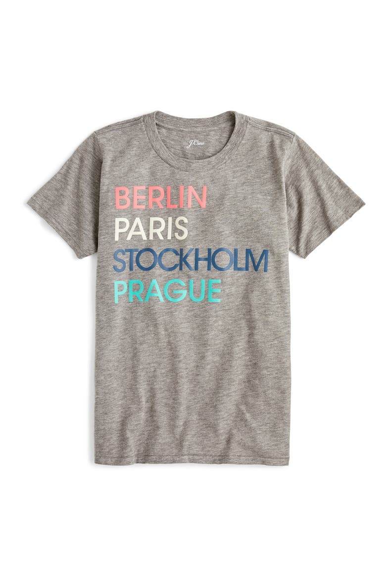 Europe Tee in Slub Cotton, Alternate, color, HEATHER GRANITE
