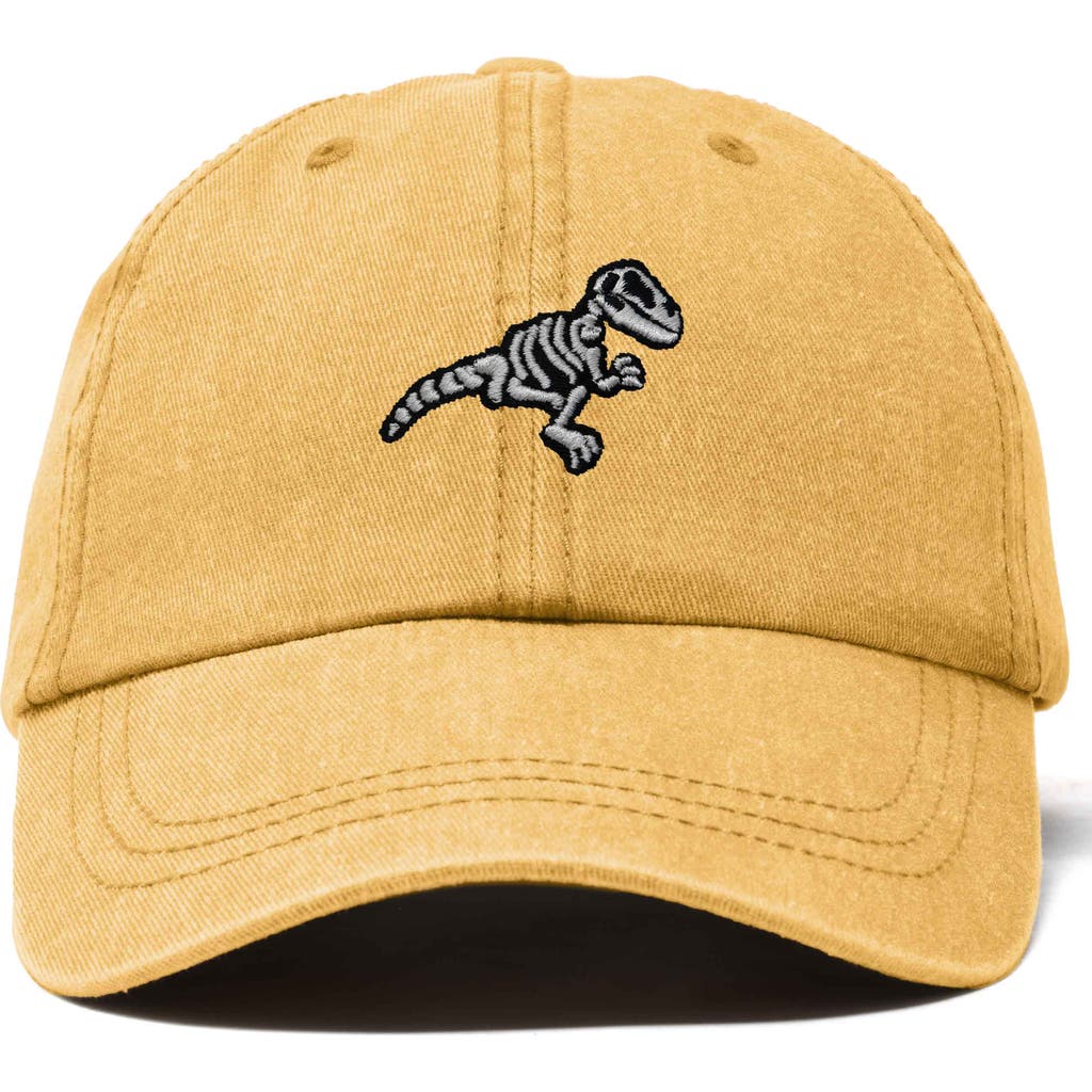 Dalix Fossil Embroidered Outdoor Hat In Washed Gold