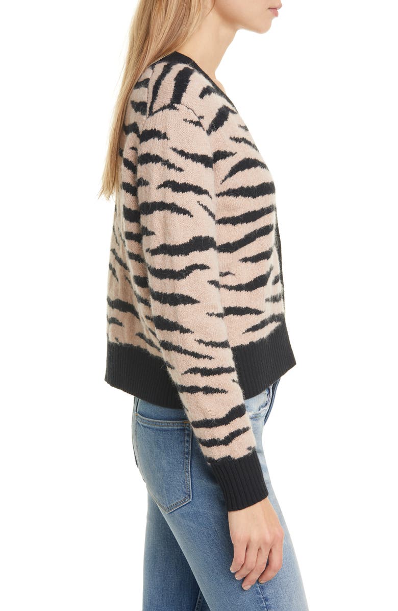 Rebecca Taylor Ziger Jacquard Cardigan, Alternate, color,