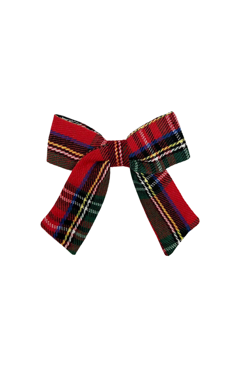 Plaid Hair Bow Barrette
