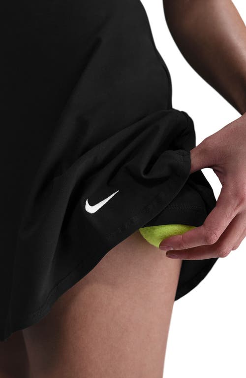 Nike Victory Dri-fit Mid-rise Tennis Skort In Black/white