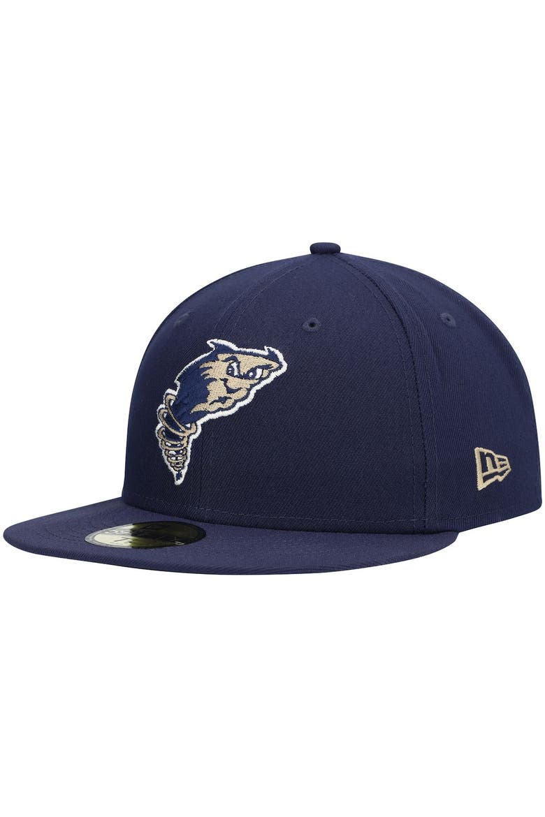 Men's New Era Navy Tri-City Dust Devils Authentic Collection Team Home 59FIFTY Fitted Hat, Main, color, Navy