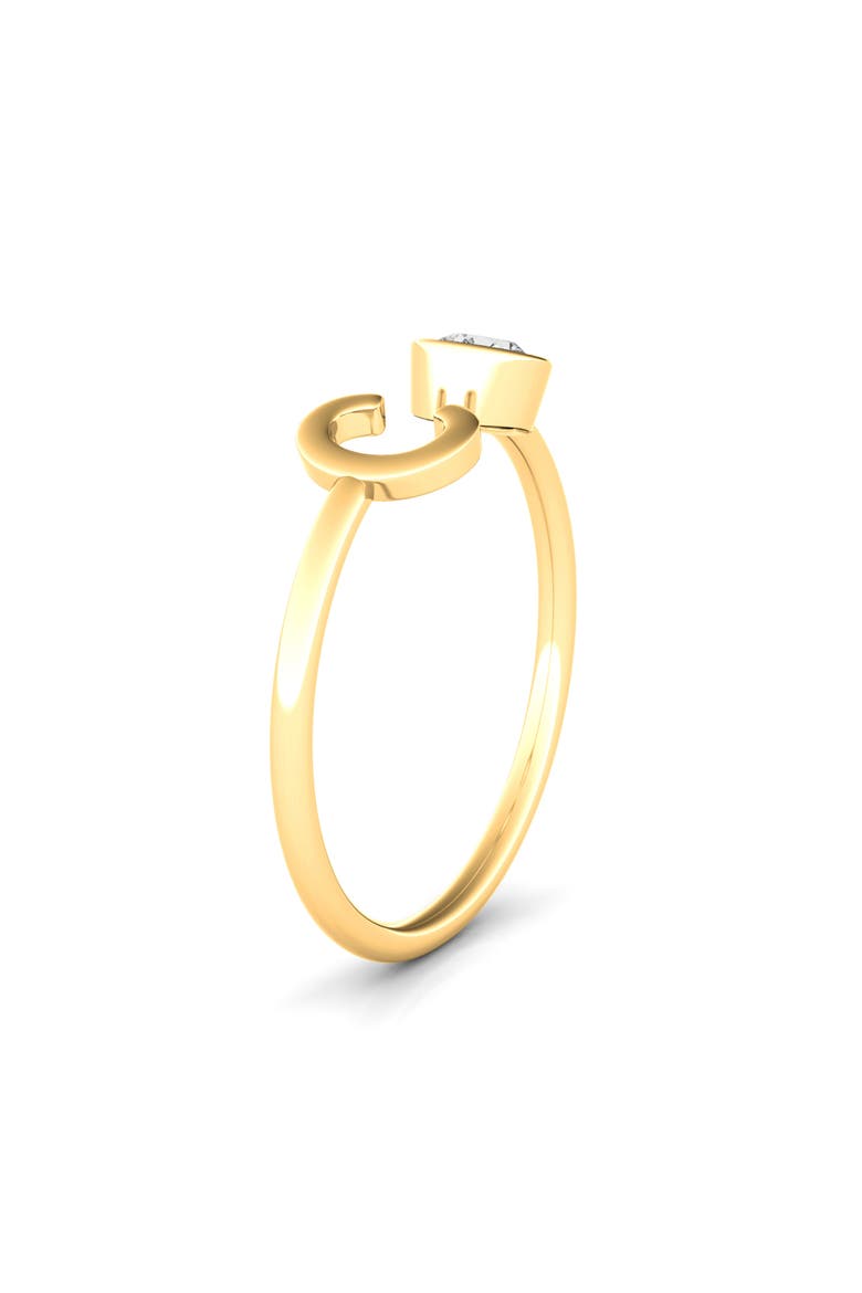 Lab Grown Diamond Letter Ring, Alternate, color, 18K YELLOW GOLD - C