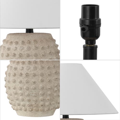 Jonathan Y Effie 18.25" Minimalist Scandinavian Ceramic/iron Hobnail Led Table Lamp