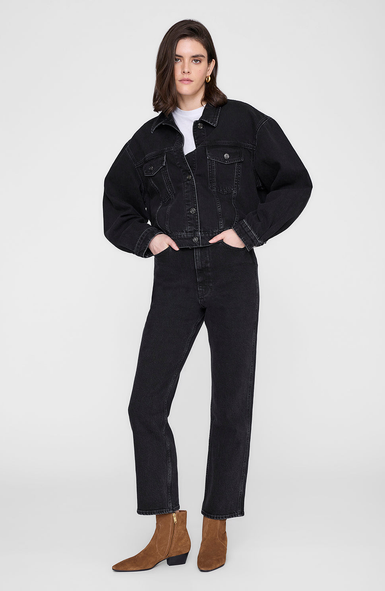 ANINE BING Quincy Jacket, Alternate, color, Vintage Black