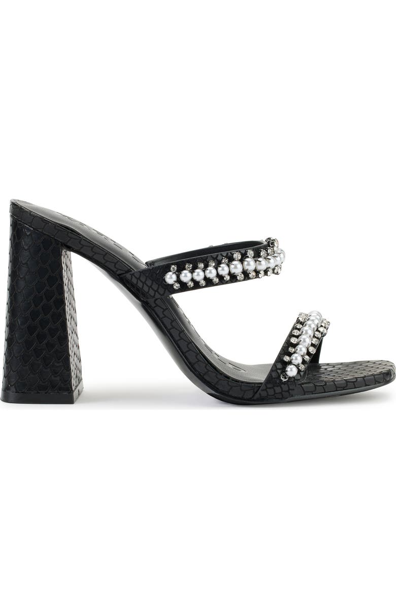 KARL LAGERFELD PARIS Rayan Rhinestone Block Heel Sandal, Alternate, color,