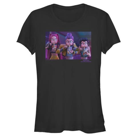 Junior's KPop Demon Hunters Rumi, Mira and Zoey Ramyeon  Graphic T-Shirt