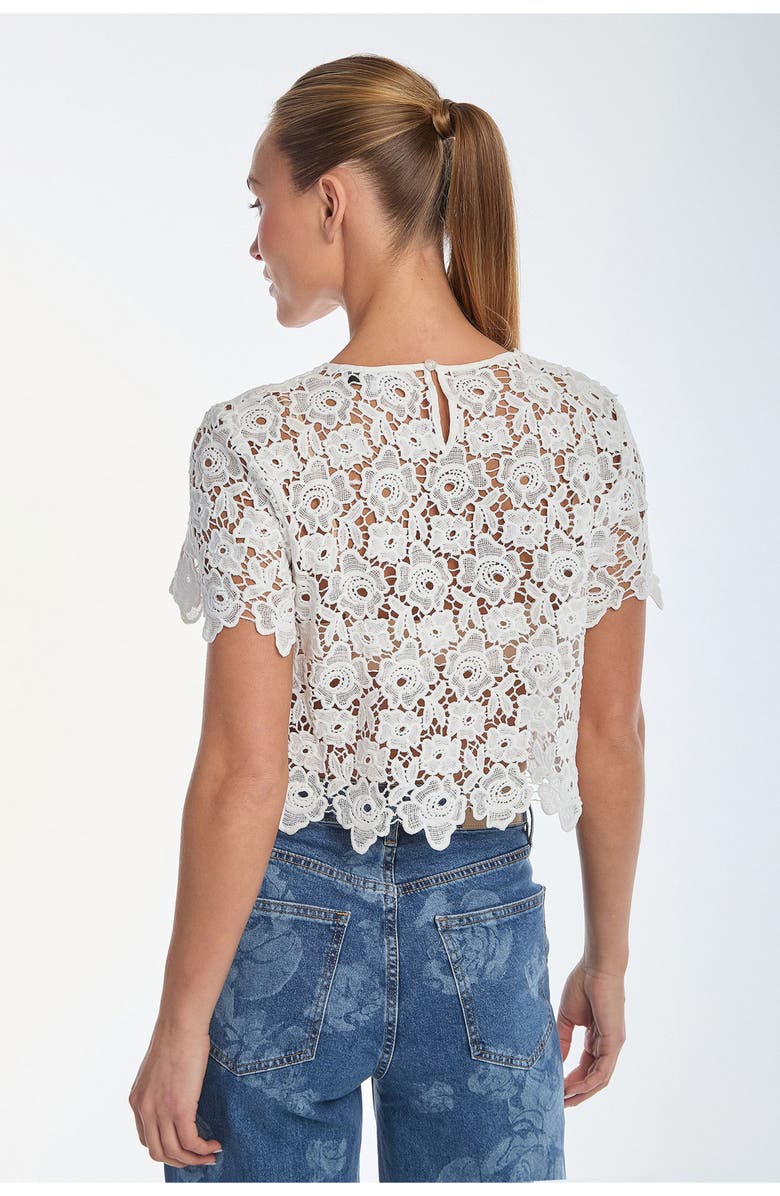The Noli Shop Sadie Lace T-Shirt, Alternate, color, 