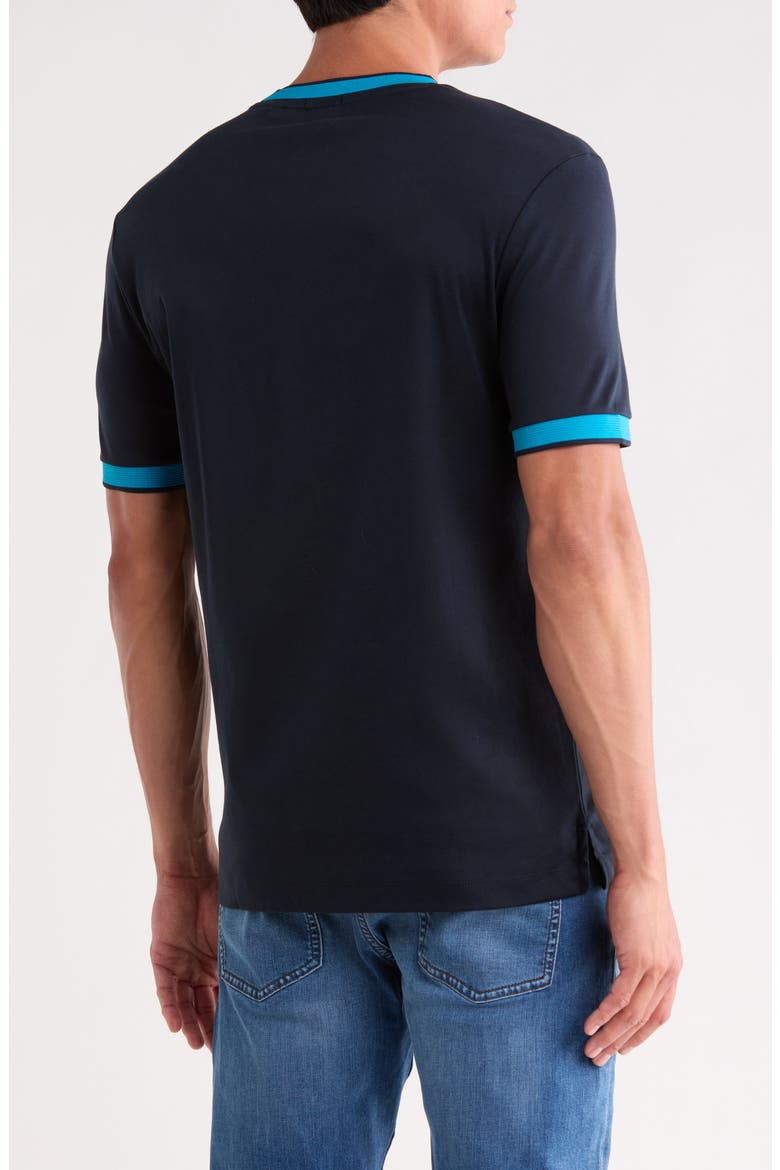 H-Tessler Tipped Mercerized Cotton T-Shirt, Alternate, color, DARK BLUE
