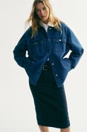 H&M Corduroy-collar Denim Jacket
