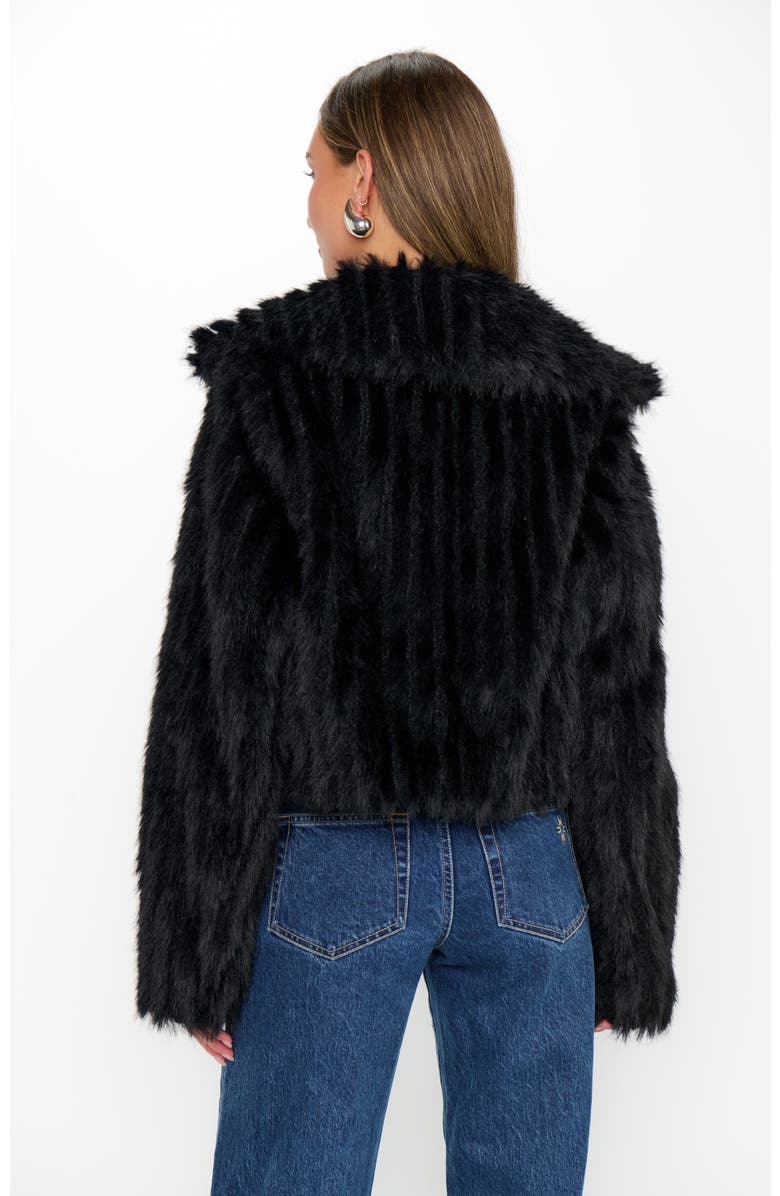 Show Me Your Mumu Salt Lake City Cropped Jacket, Alternate, color, Black Faux Fur
