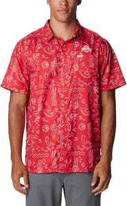 Columbia Men's Columbia Scarlet Ohio State Buckeyes Super Slack Tide Omni-Wick Button-Up Shirt