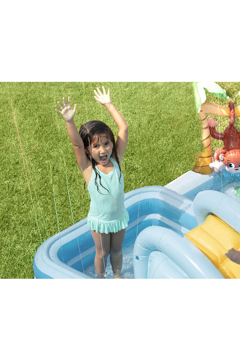 Jungle Adventure Inflatable Pool Play Center, Alternate, color, Multicolored
