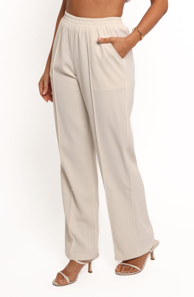 Petal & Pup Roben Pintuck Pleat Straight Leg Pants, Alternate, color, White Cream