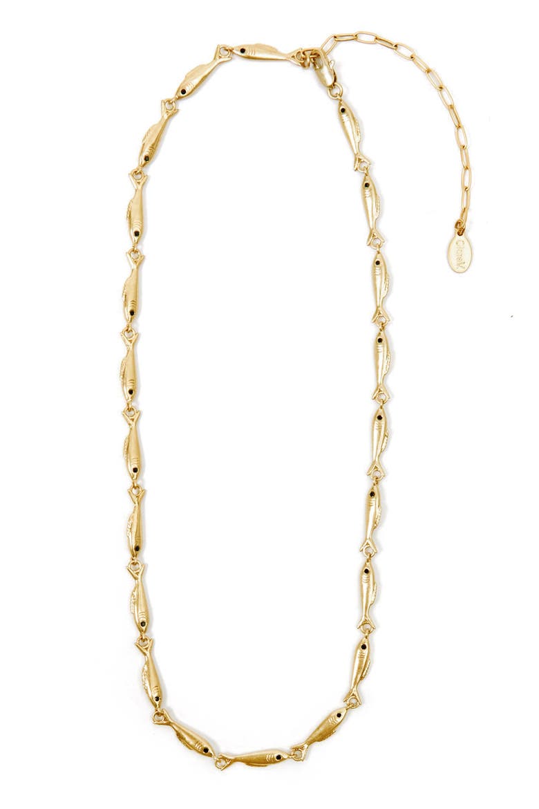 Sardine Chain Necklace, Main, color, VINTAGE GOLD