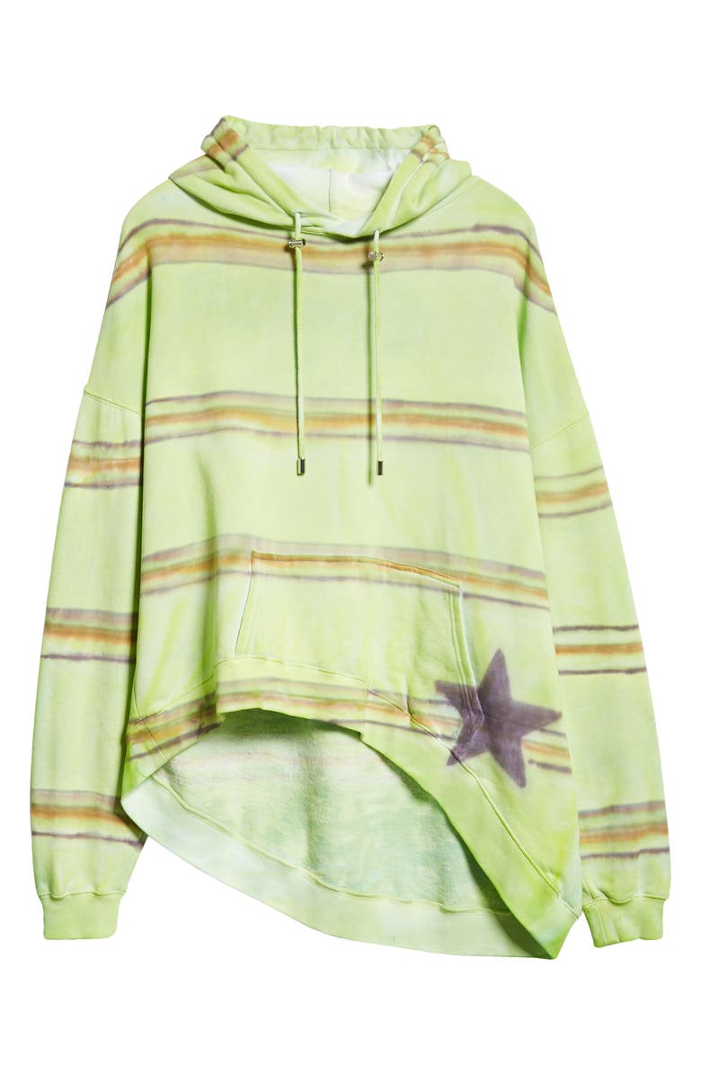 Collina Strada Wave Hem Tie Dye Oversize Cotton Hoodie, Alternate, color, 