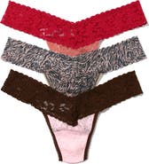 Hanky Panky Low Rise Lace Thongs - Pack of 3
