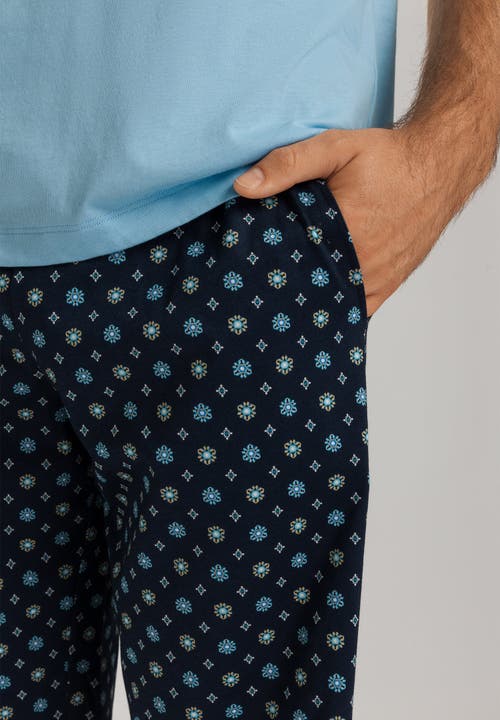 Hanro Cotton Night & Day Pyjama Set In Blue
