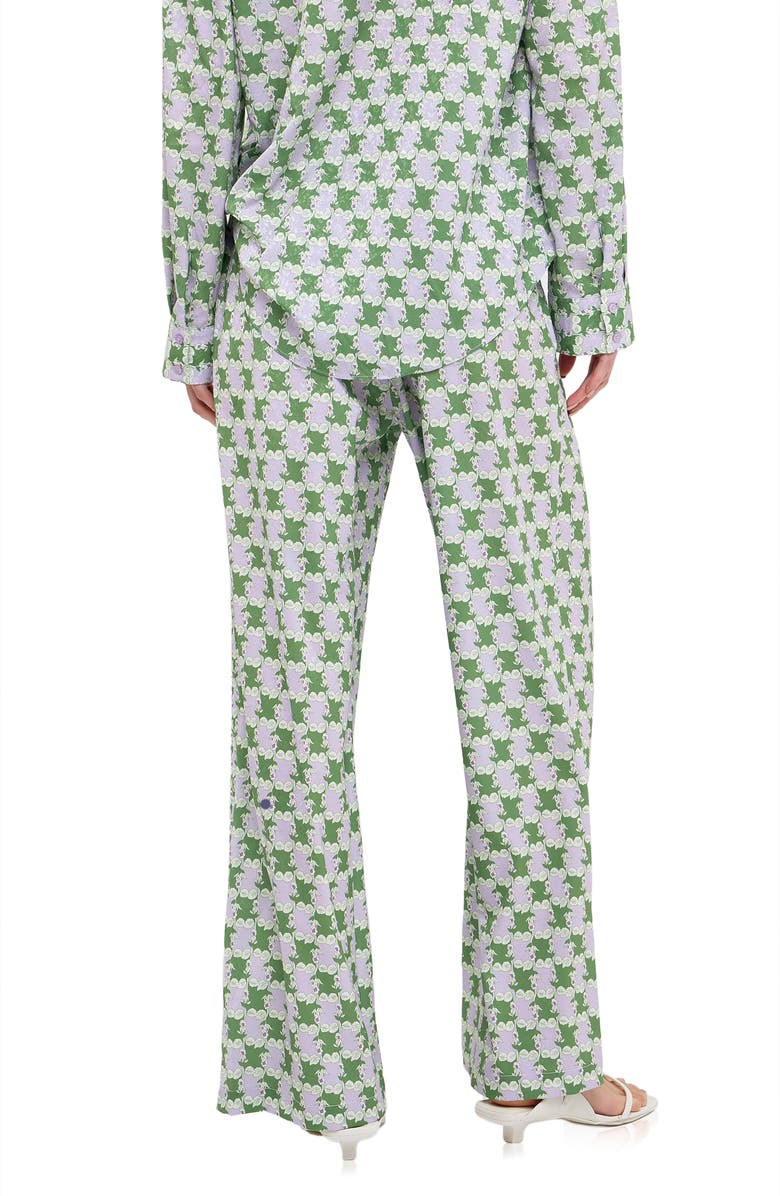 English Factory Leaf Print Wide Leg Pants, Alternate, color, 