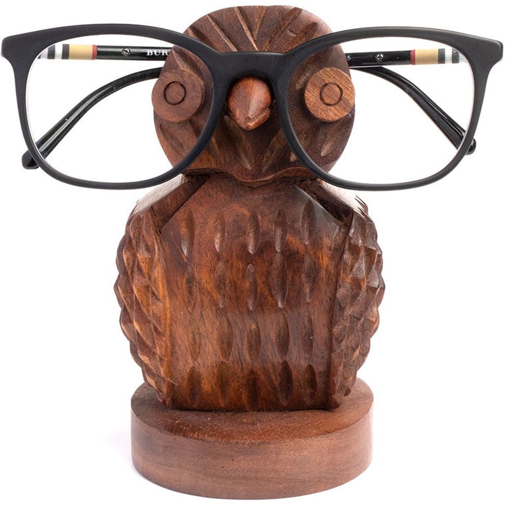 Matr Boomie Owl Eyeglass Holder Stand In Brown