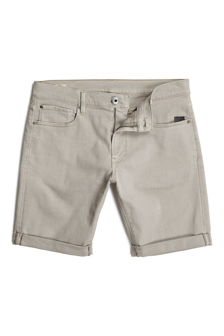 3301 Slim Fit Denim Shorts, Alternate, color, FLINT GREY GD