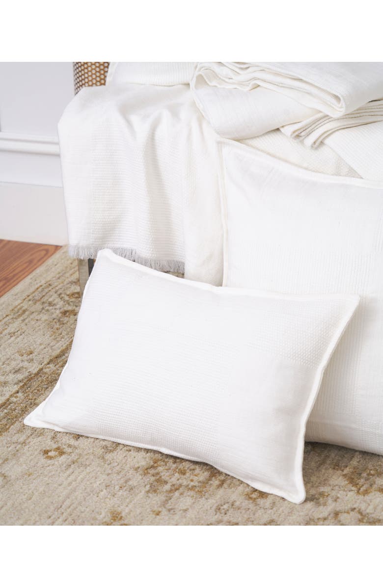 ELISABETH YORK Beacon White Cotton Euro Pillow Sham, Alternate, color, White