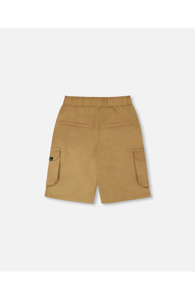 Deux par Deux Stretch Twill Bermuda with Cargo Pockets, Alternate, color, Beige