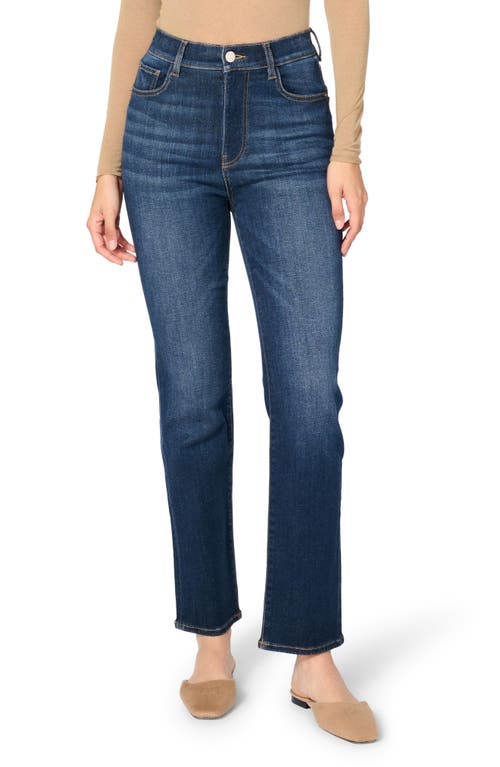Warp & Weft Ase Stretch High Rise Straight Jean In Vroom In Vroom