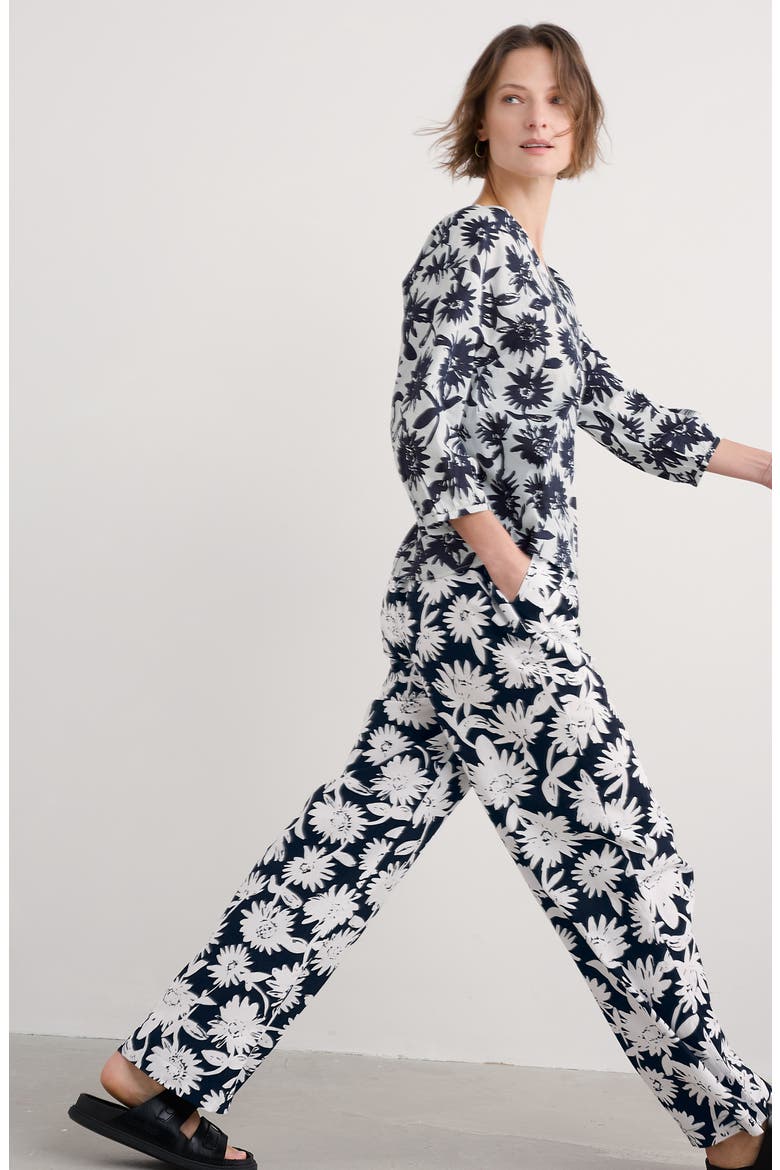 Streamlet Floral Organic Cotton Swing Top, Alternate, color, DAISY SHADOW CHALK