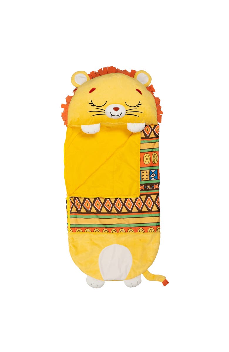 Happy Nappers Pillow & Sleepy Sack, Large Lion Lex, 66 Inch x 30 Inch, Main, color, Yellow