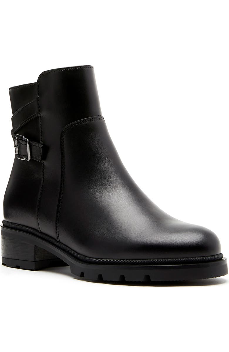 La Canadienne Shai Waterproof Bootie, Main, color, Black Leather