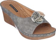 GOOD CHOICE NEW YORK Sydney Floral Platform Wedge Sandal