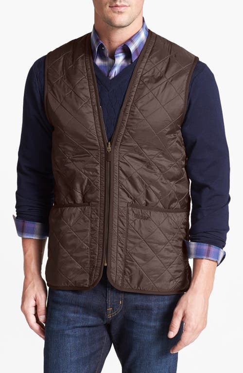 Barbour 'Polarquilt' Relaxed Fit Zip-In Liner Vest in Dark Brown  product