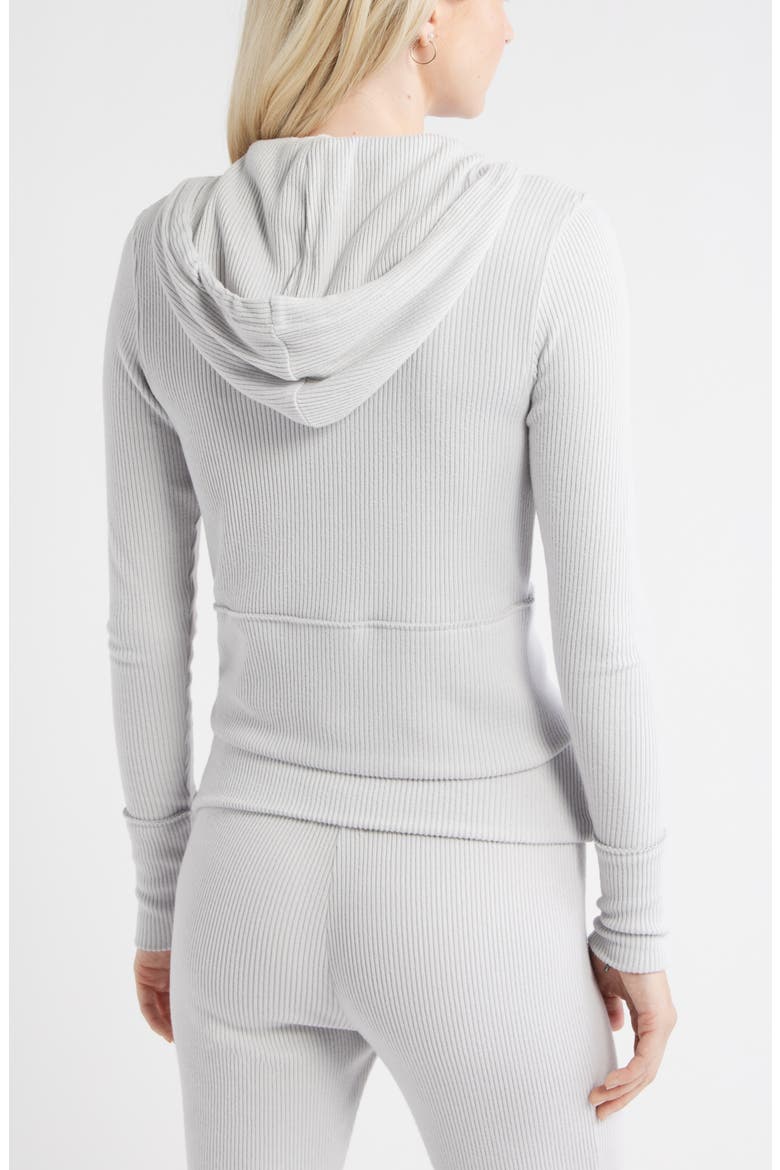 Hacci Rib Zip Hoodie, Alternate, color, GREY MICRO