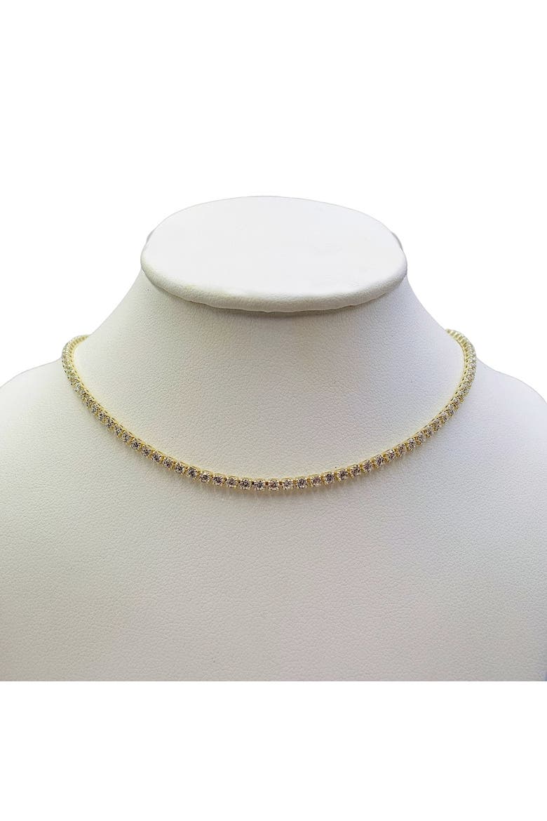 Gold-Tone Tennis Necklace, Main, color, Yellow