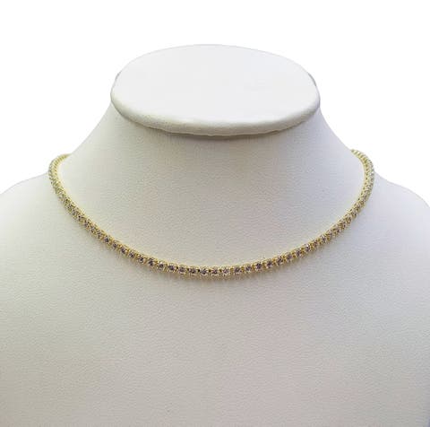 Gold-Tone Tennis Necklace