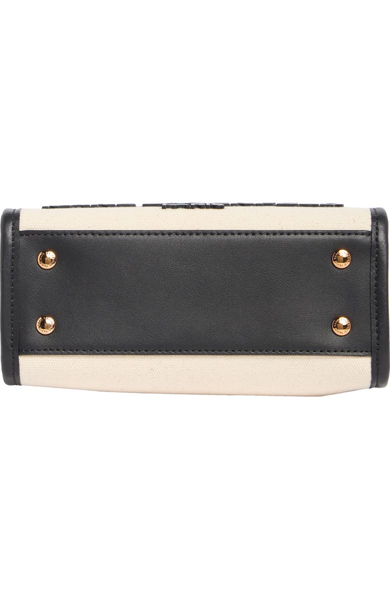 KARL LAGERFELD PARIS Savoie Square Top Handle Satchel, Alternate, color, Natural/ Black
